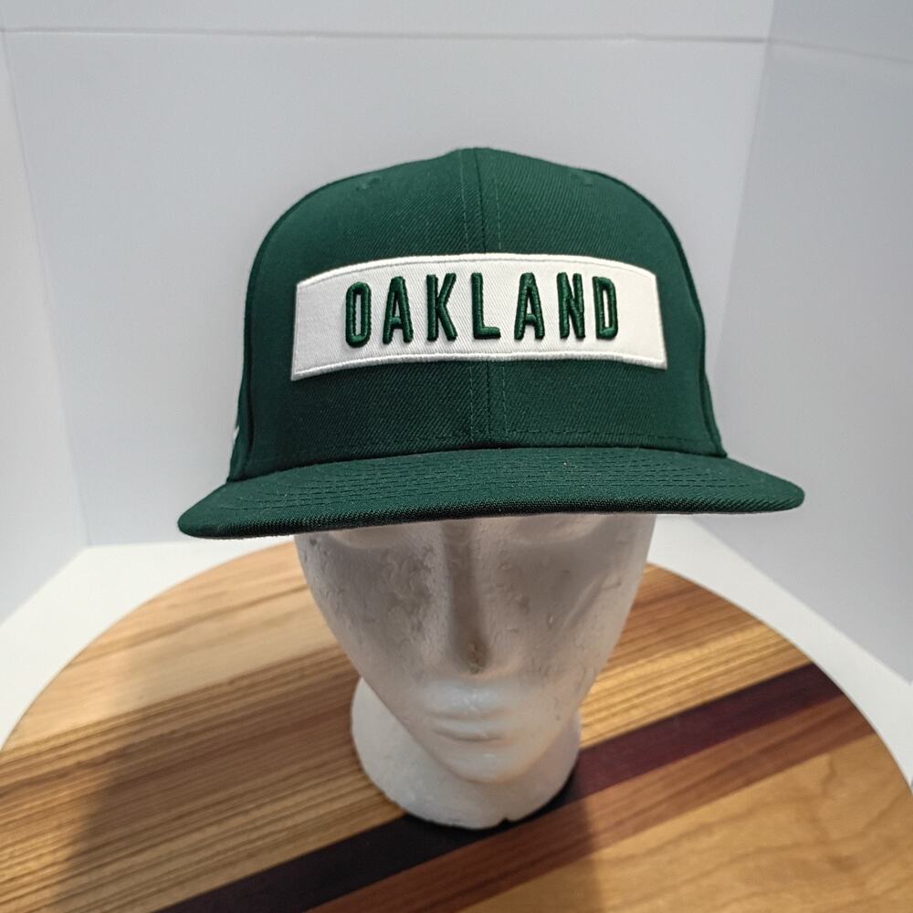 MLB Oakland Athletics New Era Green 59FIFTY City Baseball Hat Cap Fitted 6 7/8